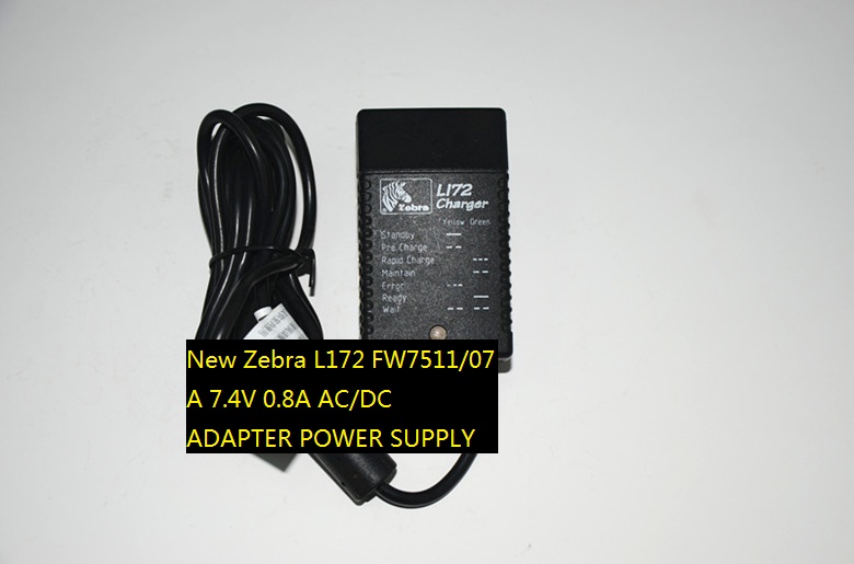 New Zebra L172 FW7511/07 A 7.4V 0.8A AC/DC ADAPTER POWER SUPPLY - Click Image to Close